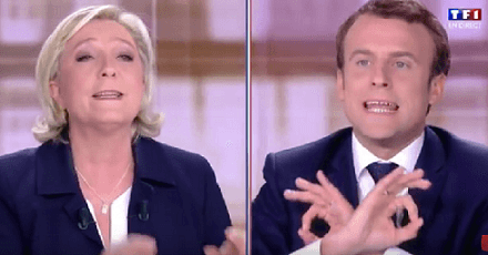 Débat élections 2017 entre Le Pen et Macron