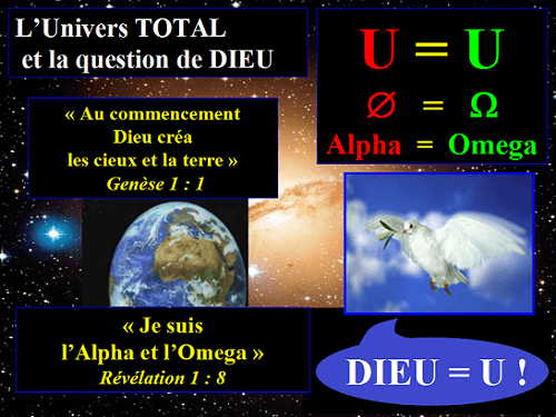 Par définition, Dieu est l'Univers TOTAL