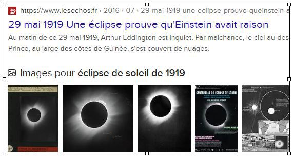 L'éclipse totale de soleil de 1919 a donné raison à la relativité générale