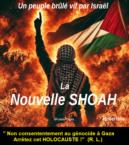 Palestiniens, Gazar, la nouvelle Shoah commise par les sionistes