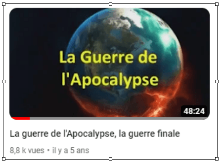 Vidéo la guerre de l'Apocalypse, la guerre finale
