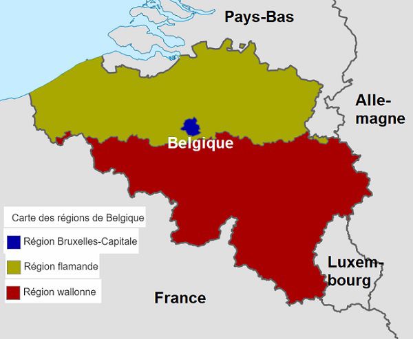 Les régions politiques de la Belgique
