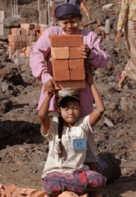Travail pénible d'enfants en Chine
