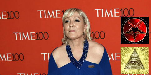 Marine Le Pen heureuse d'être honorée par les illuminatis