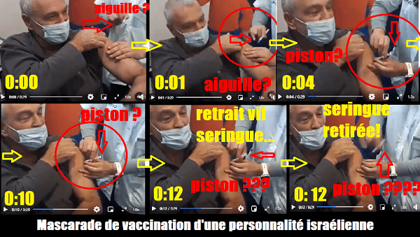 Les mascarades de vaccination des personnalités, ici israaéliennes