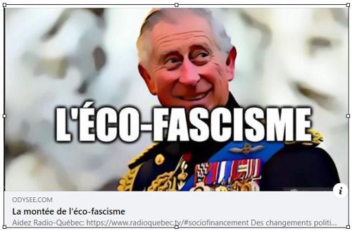 La roi Charles et l'éco-fascisme