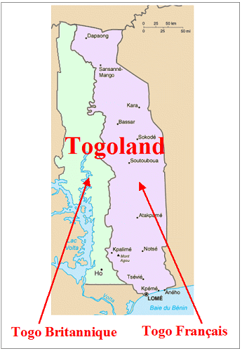 Carte du Togoland